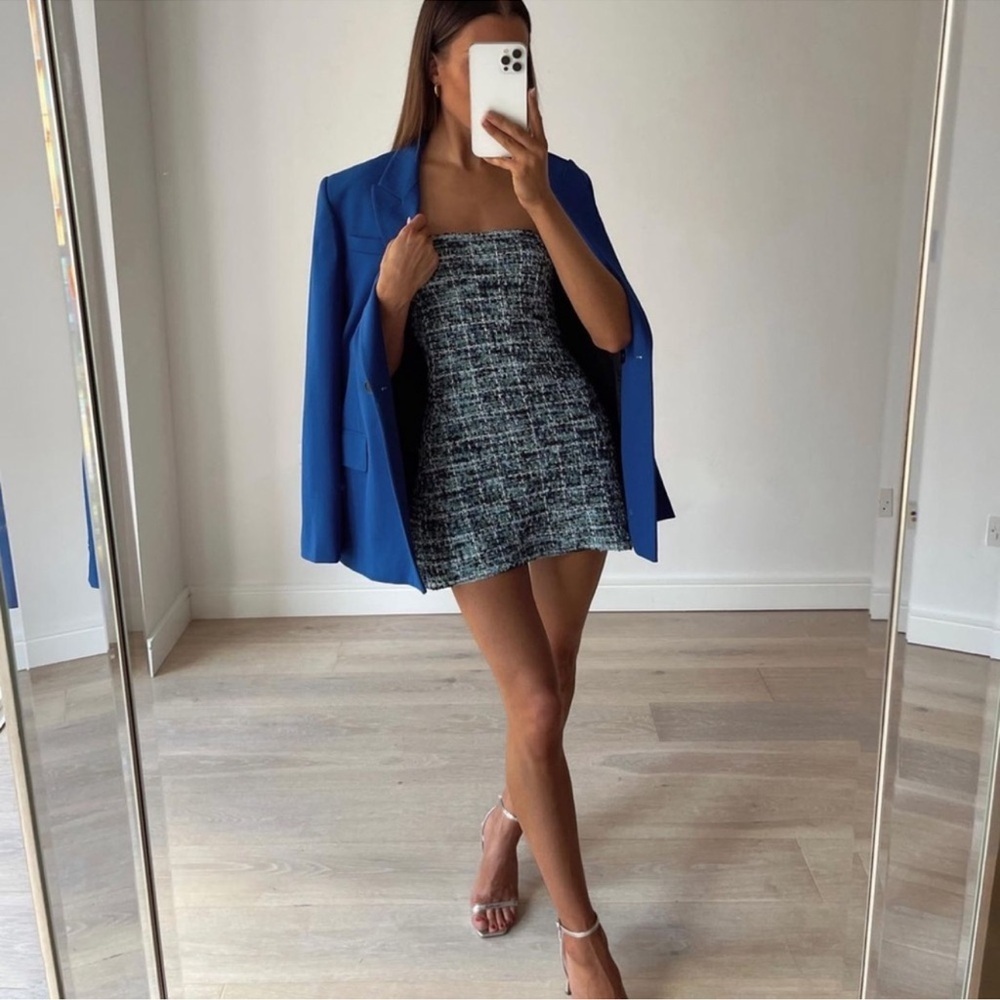 Zara Knit Textured Top / Mini Dress size M NWT